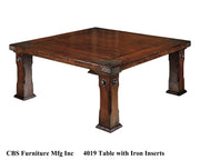 4019 DINING TABLE WITH IRON INSERTS