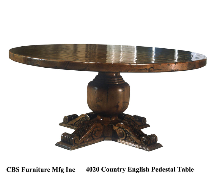 4020 COUNTRY ENGLISH PEDESTAL DINING TABLE