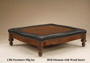 3010 OTTOMAN WITH WOOD TOP INSERT