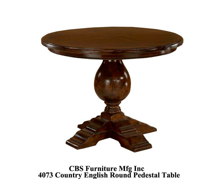 4073 COUNTRY ENGLISH ROUND PEDESTAL DINING TABLE