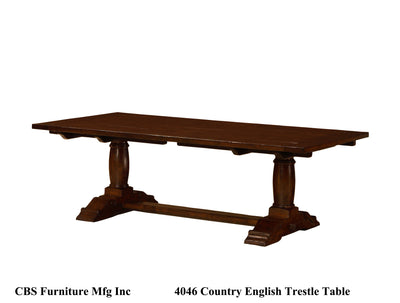 4046 COUNTRY ENGLISH TRESTLE DINING TABLE