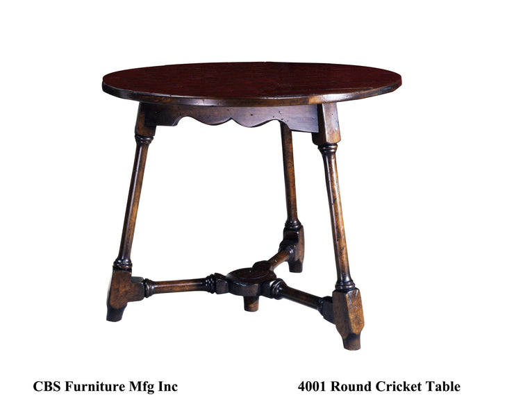 4001 ROUND CRICKET END TABLE
