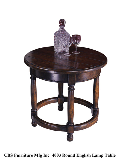4003 ROUND ENGLISH LAMP END TABLE