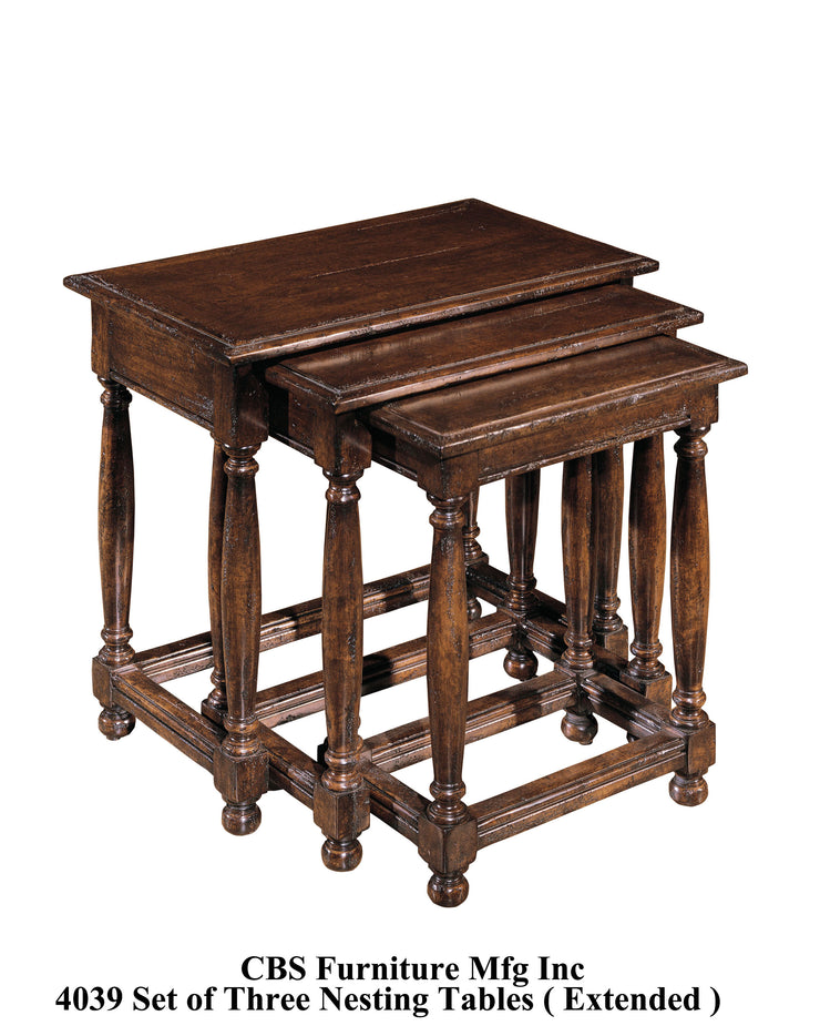 4039 SET OF THREE NESTING END TABLES