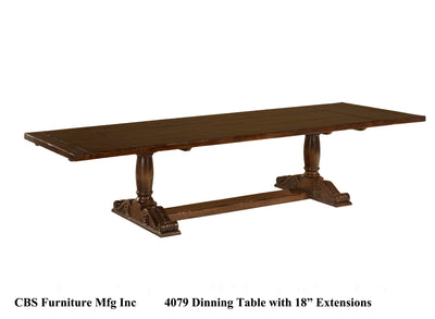 4079 DINING TABLE WITH 18" EXTENSIONS