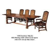 4026 DINING TABLE WITH CARVED APRON
