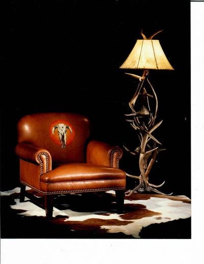 COW SKULL BACK CHAIR